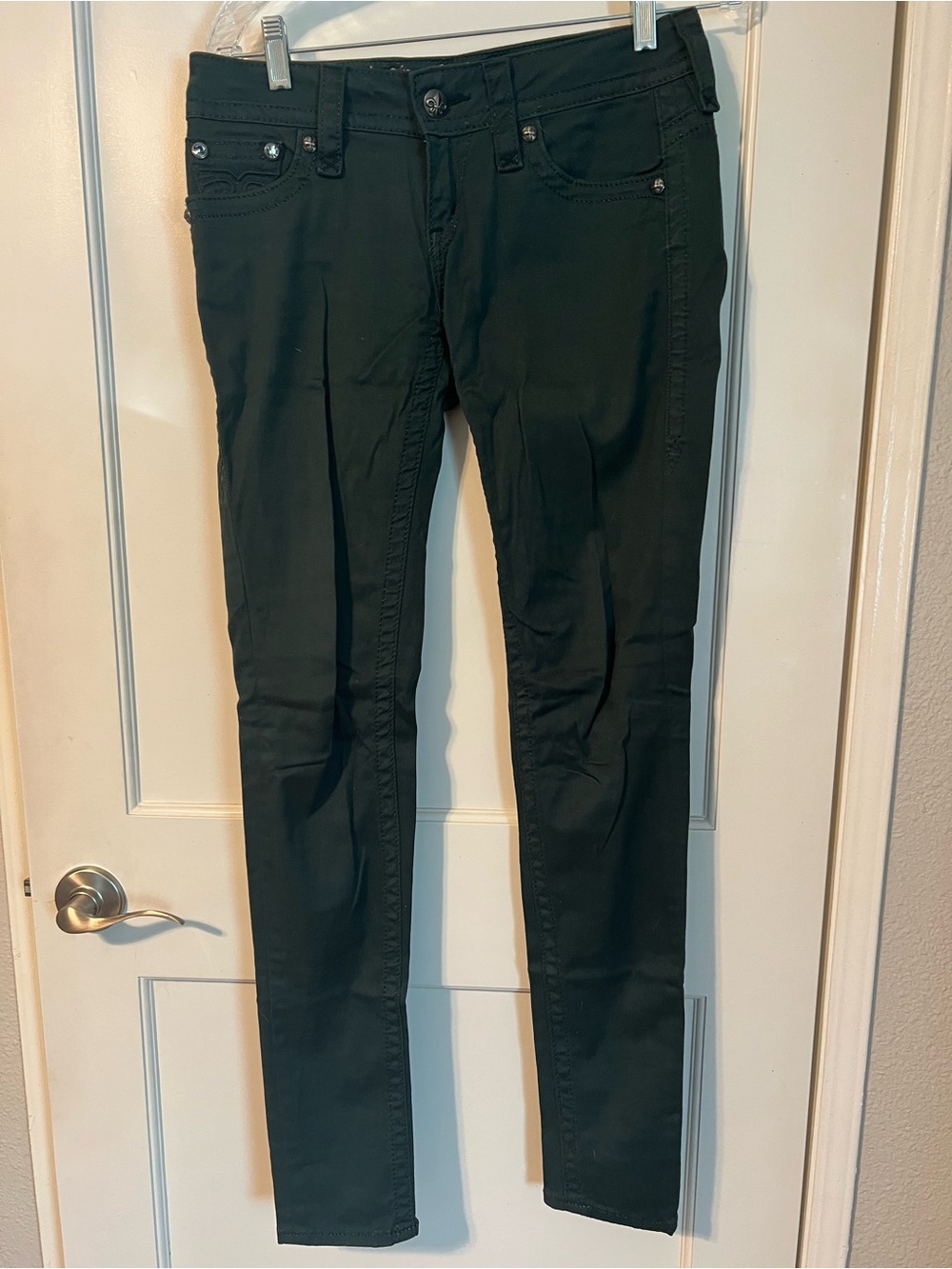 Rock Revival Forest Green Skinny Jeans